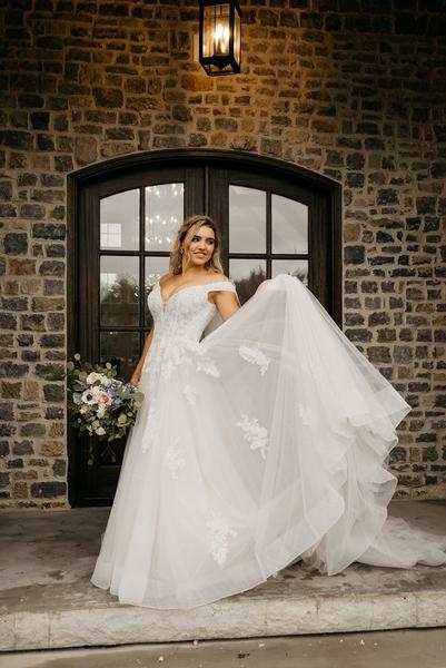 Julianna bride in Vow'd idyllic wedding dress