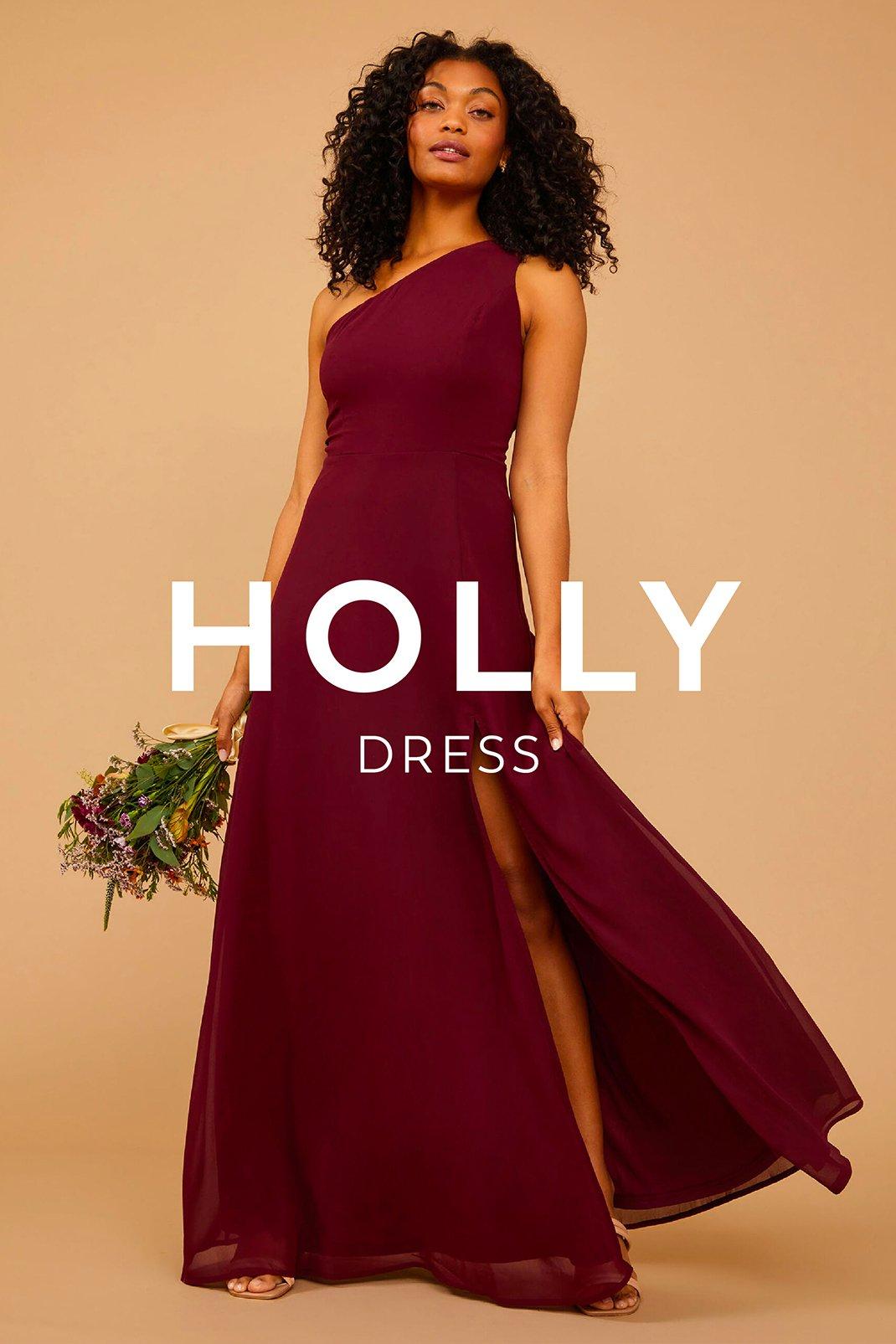 Vow'd Weddings Holly Dress in Claret Red