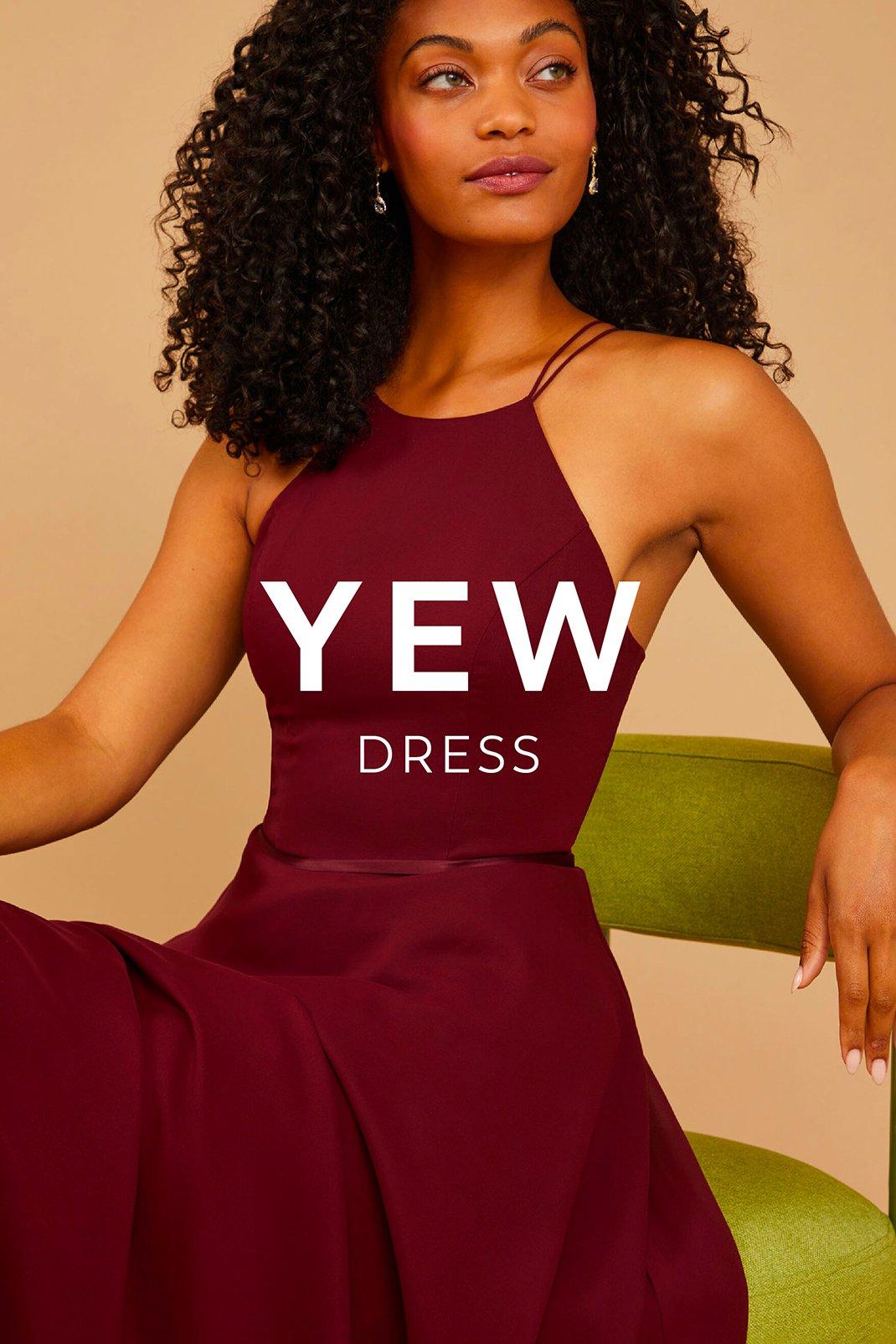 Vow'd Weddings Yew Dress in Wine Red