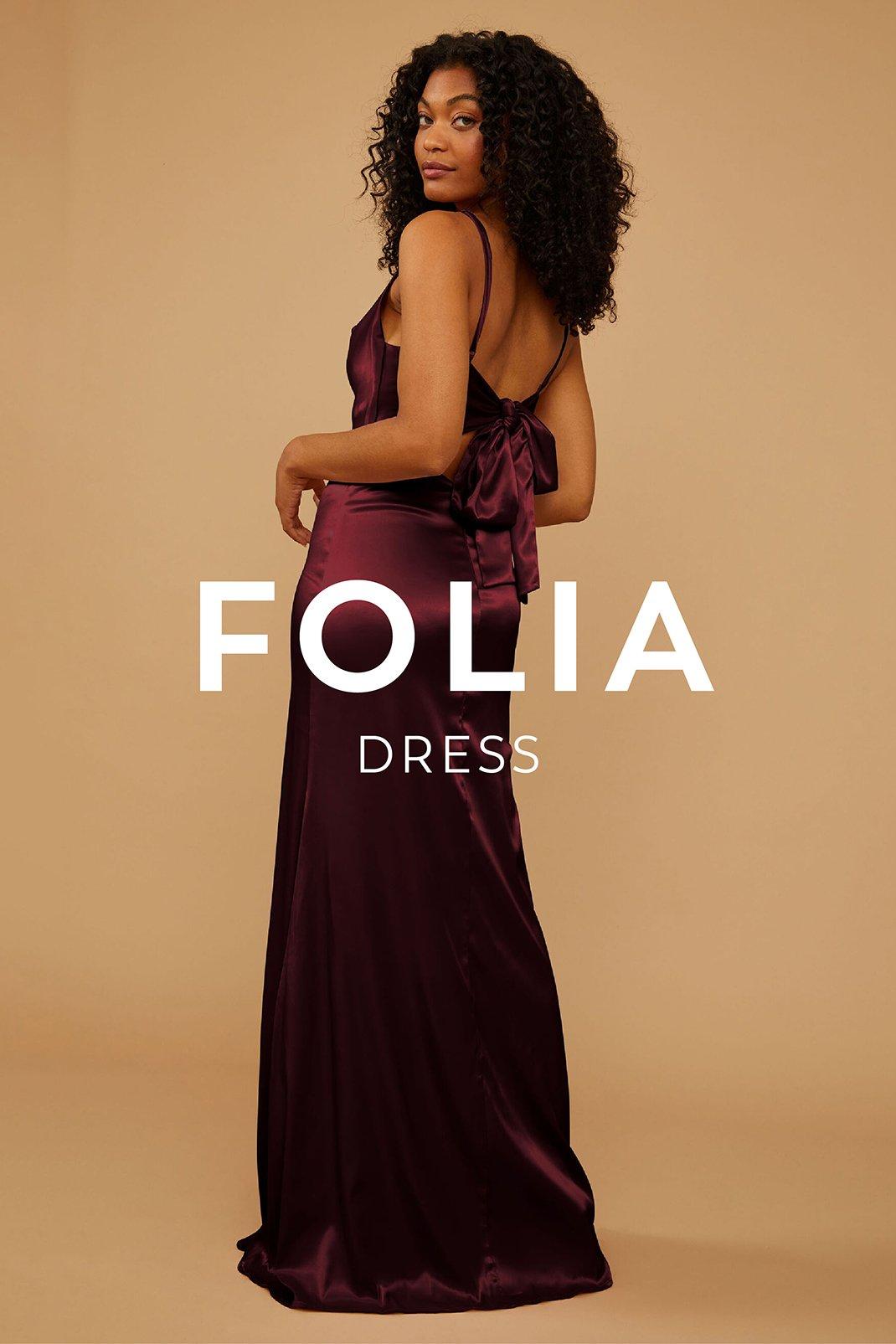 Vow'd Weddings Folia Dress in Maroon Red