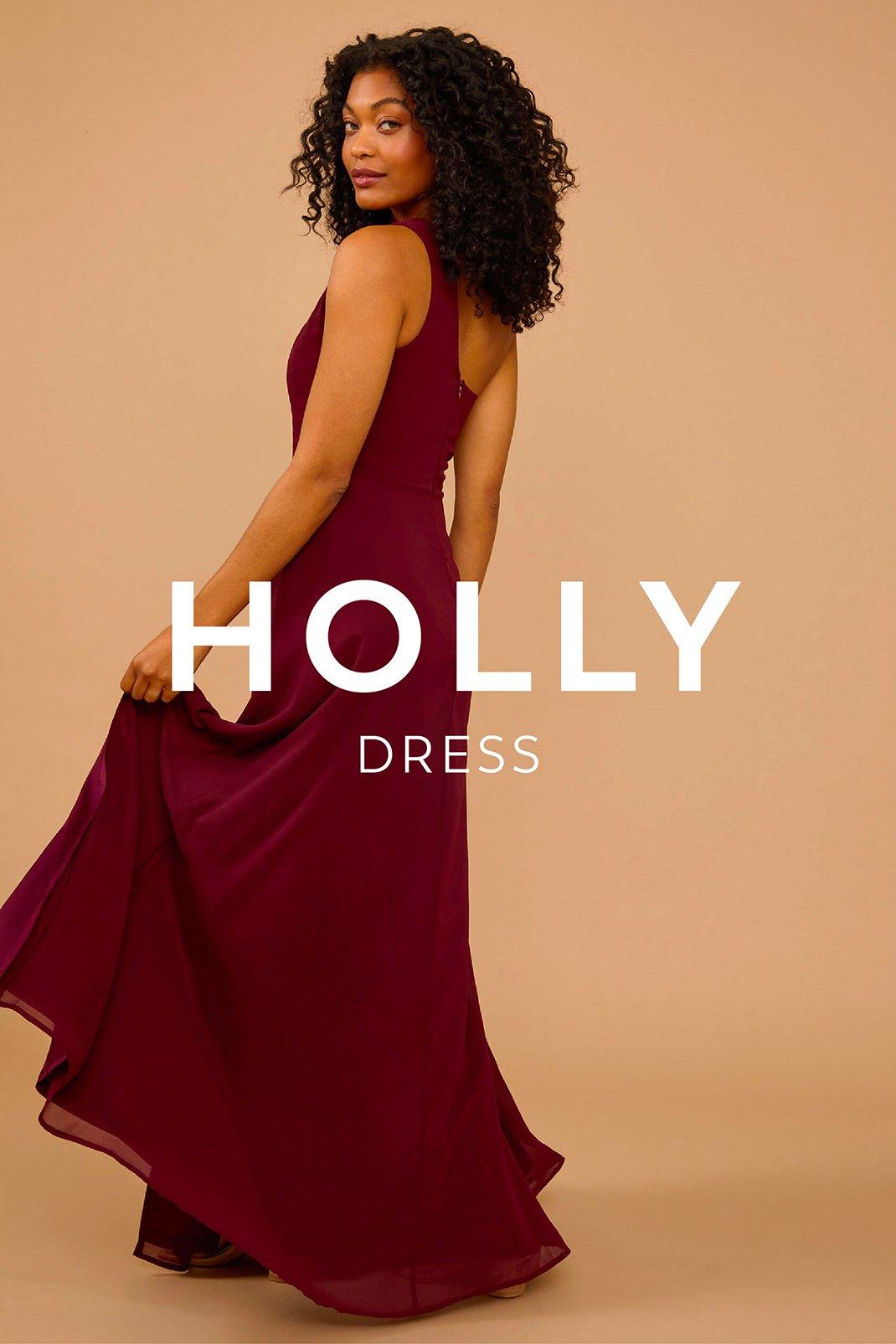 Vow'd Weddings Holly Dress in Claret Red