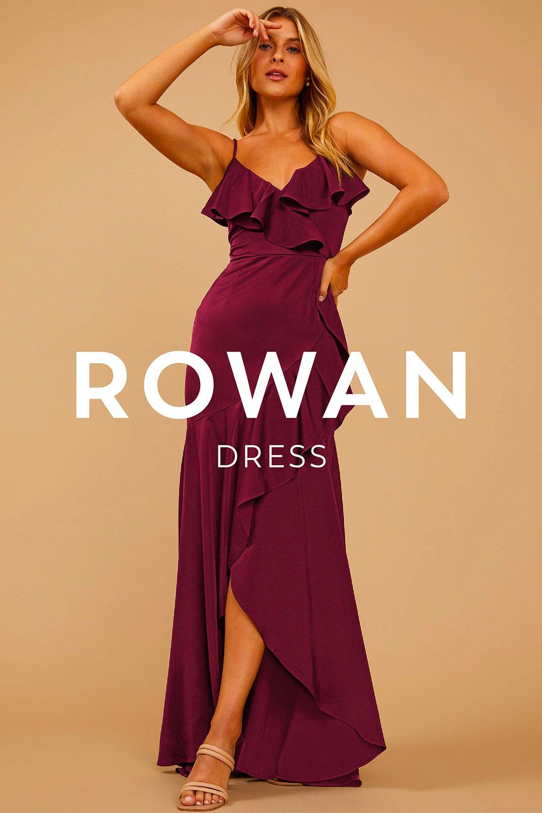 Vow'd Weddings Rowan Dress in Burgundy Red