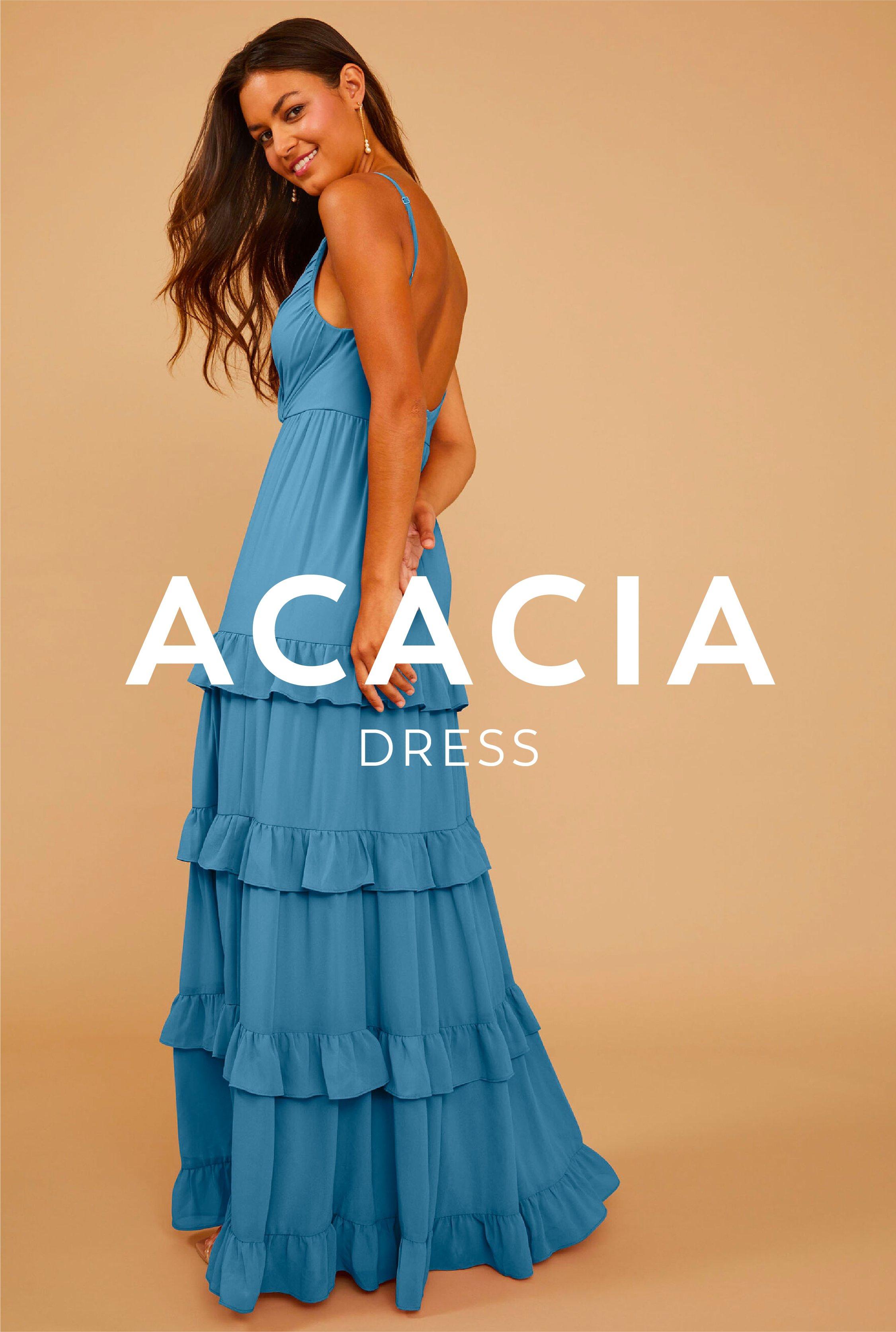 Vow'd Weddings Acacia Dress in Chambray Blue