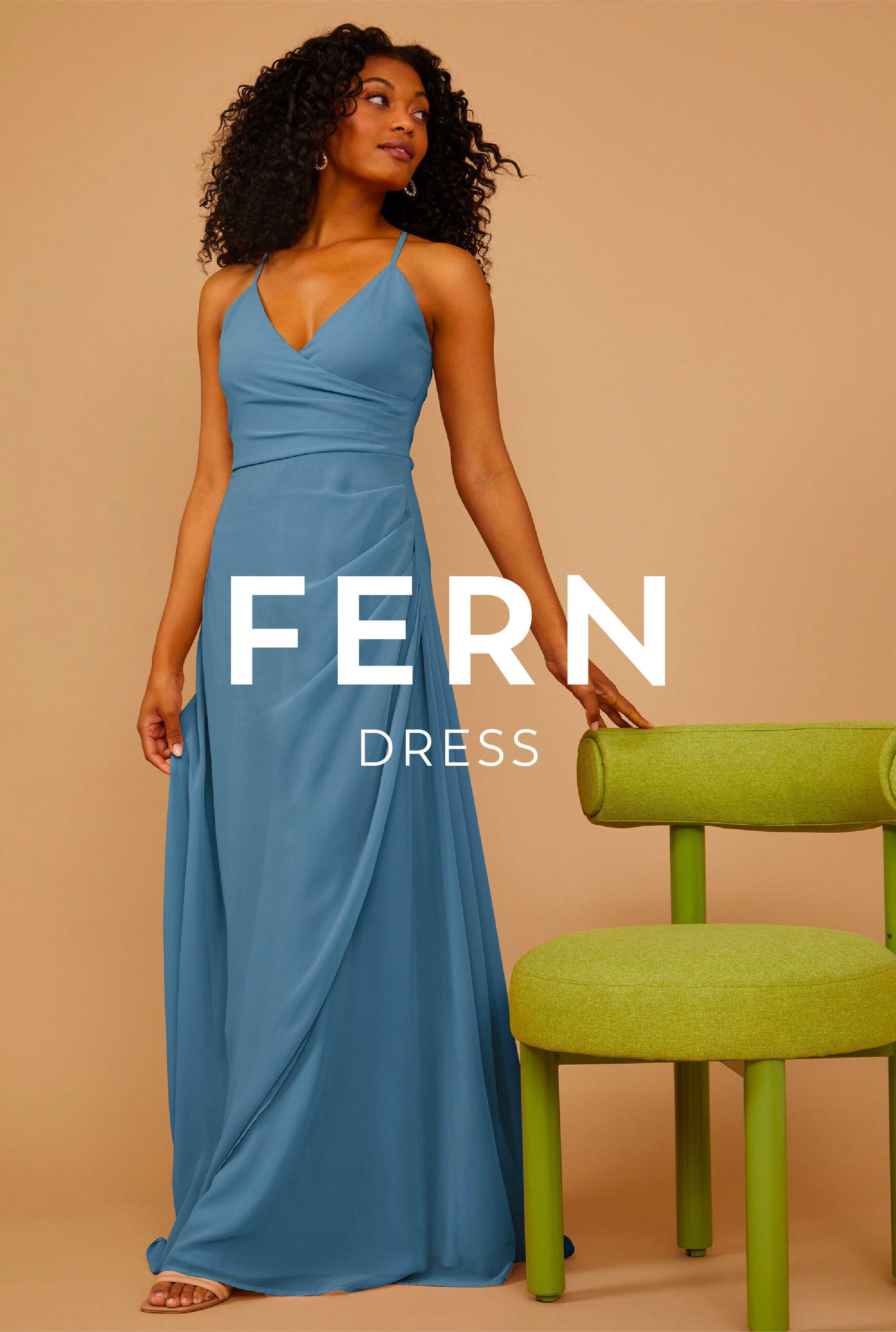 Vow'd Weddings Fern Dress in Slate Blue