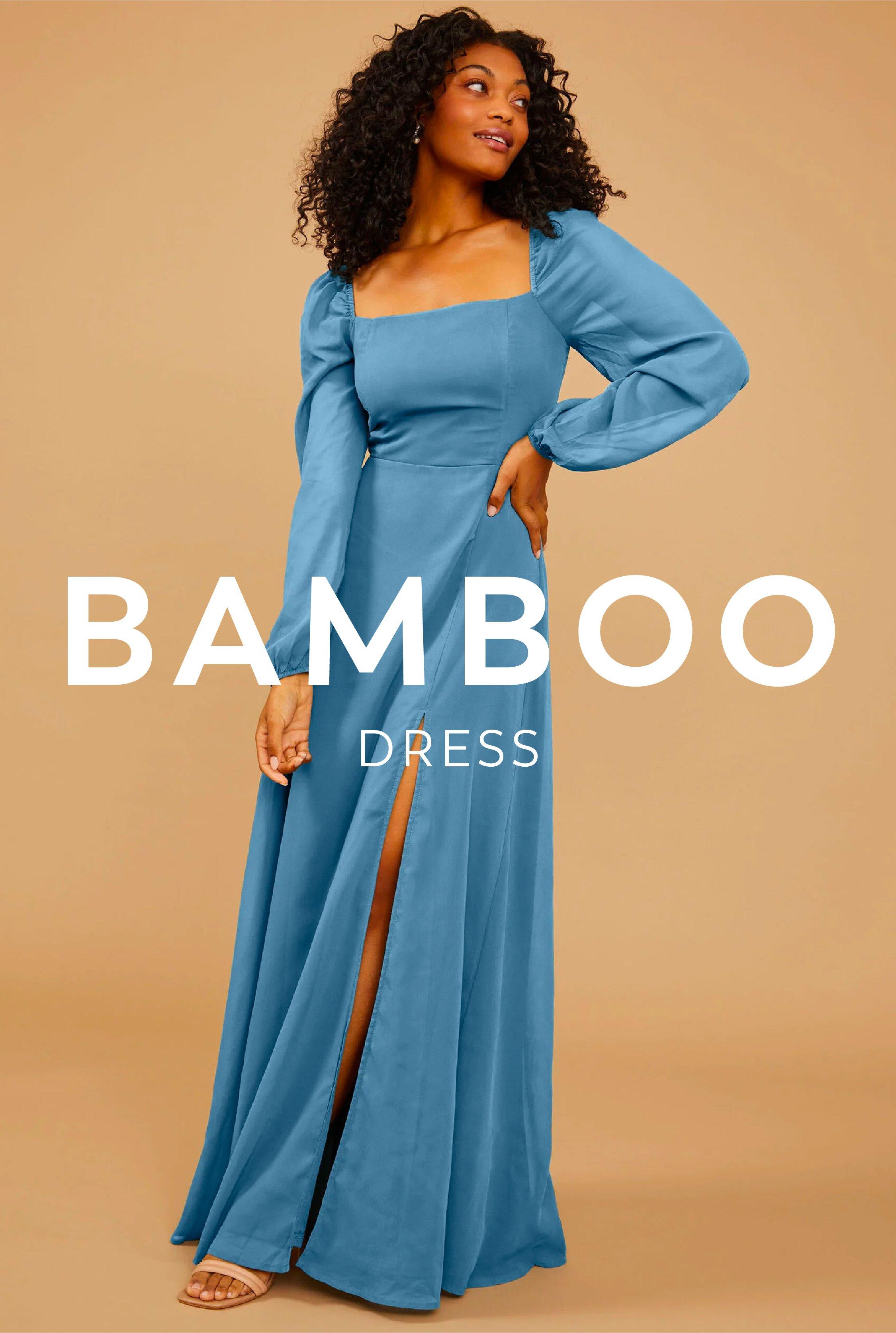 Vow'd Weddings Bamboo Dress in Chambray Blue