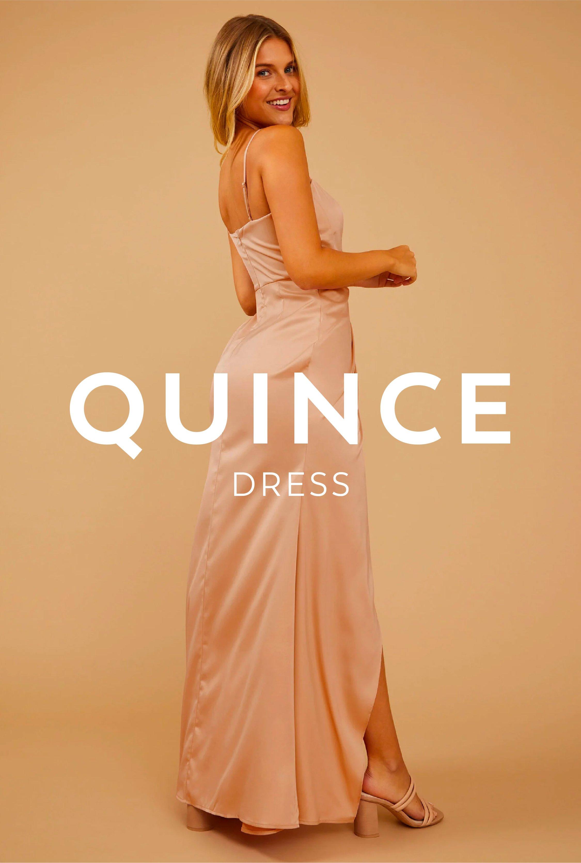 Vow'd Weddings Quince Dress in Light Champagne