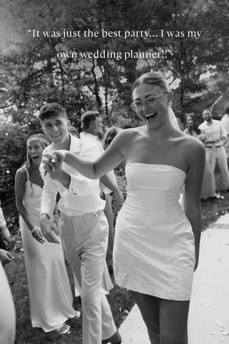 Bride walking down the aisle