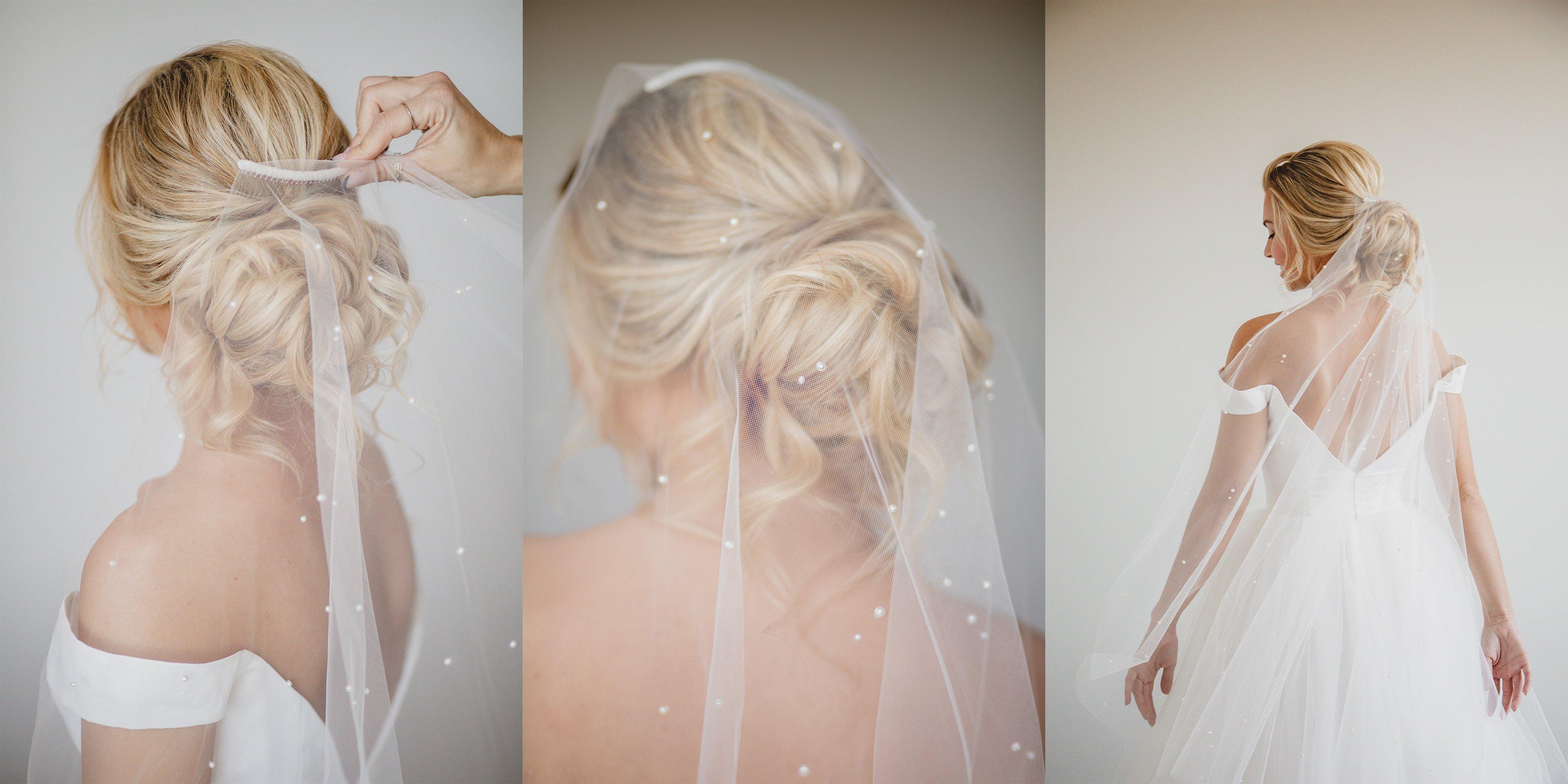 bridal hairstyles side ponytail with veil
