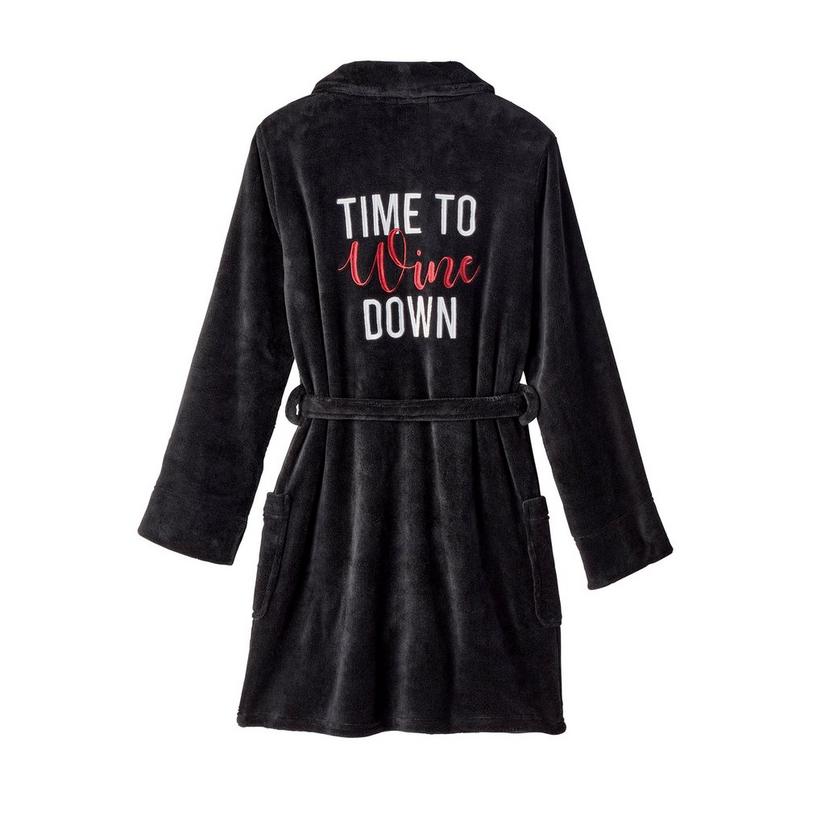 “Time to Wine Down” Plush Robe and Socks Set