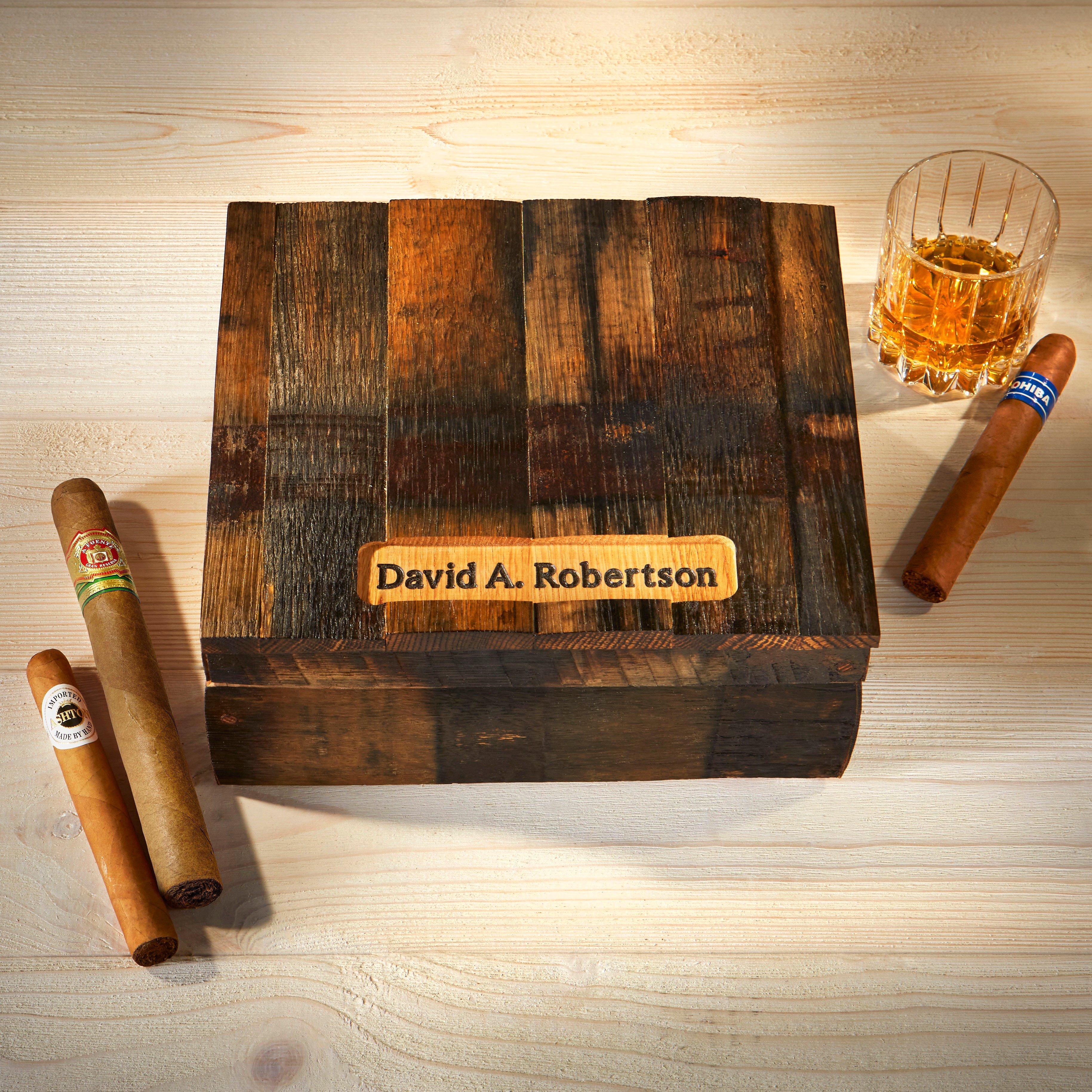 Authentic Bourbon Barrel Cigar Personalized Etching