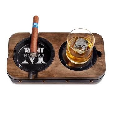 Single Barrel Whiskey Coaster and Ashtray