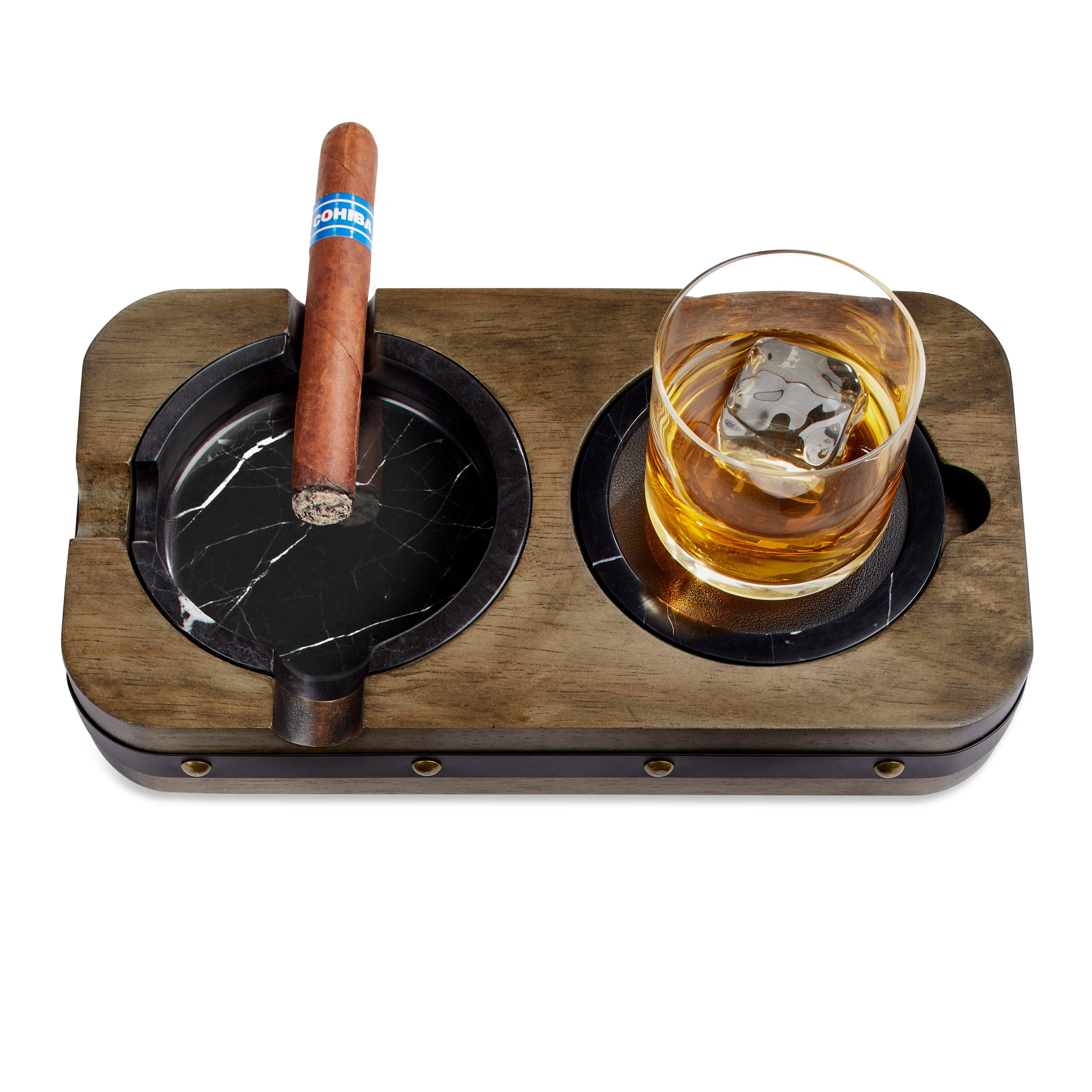 Single Barrel Whiskey Coaster and Ashtray