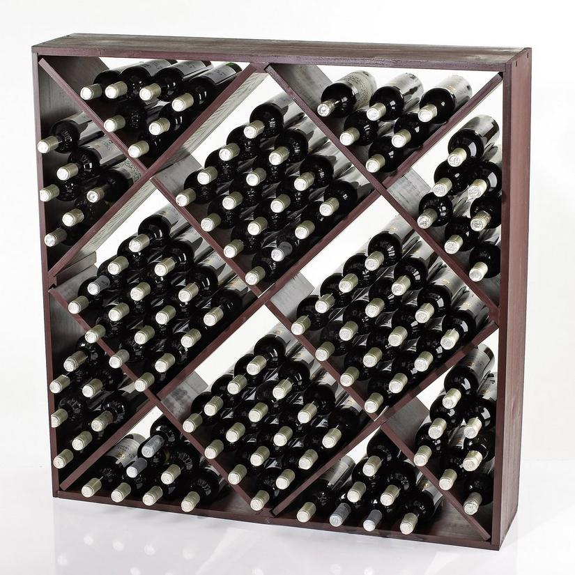 Jumbo Bin 120 Bottle Wine Rack (Mahogany)