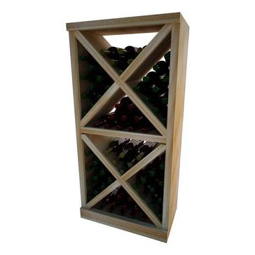 Napa Vintner Stackable Wine Rack - Solid Diamond Cube w/Face Trim