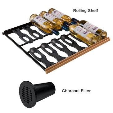 EuroCave Convenience Pack 12 Main du Sommelier Rolling Shelves & 2 Universal Charcoal Filters