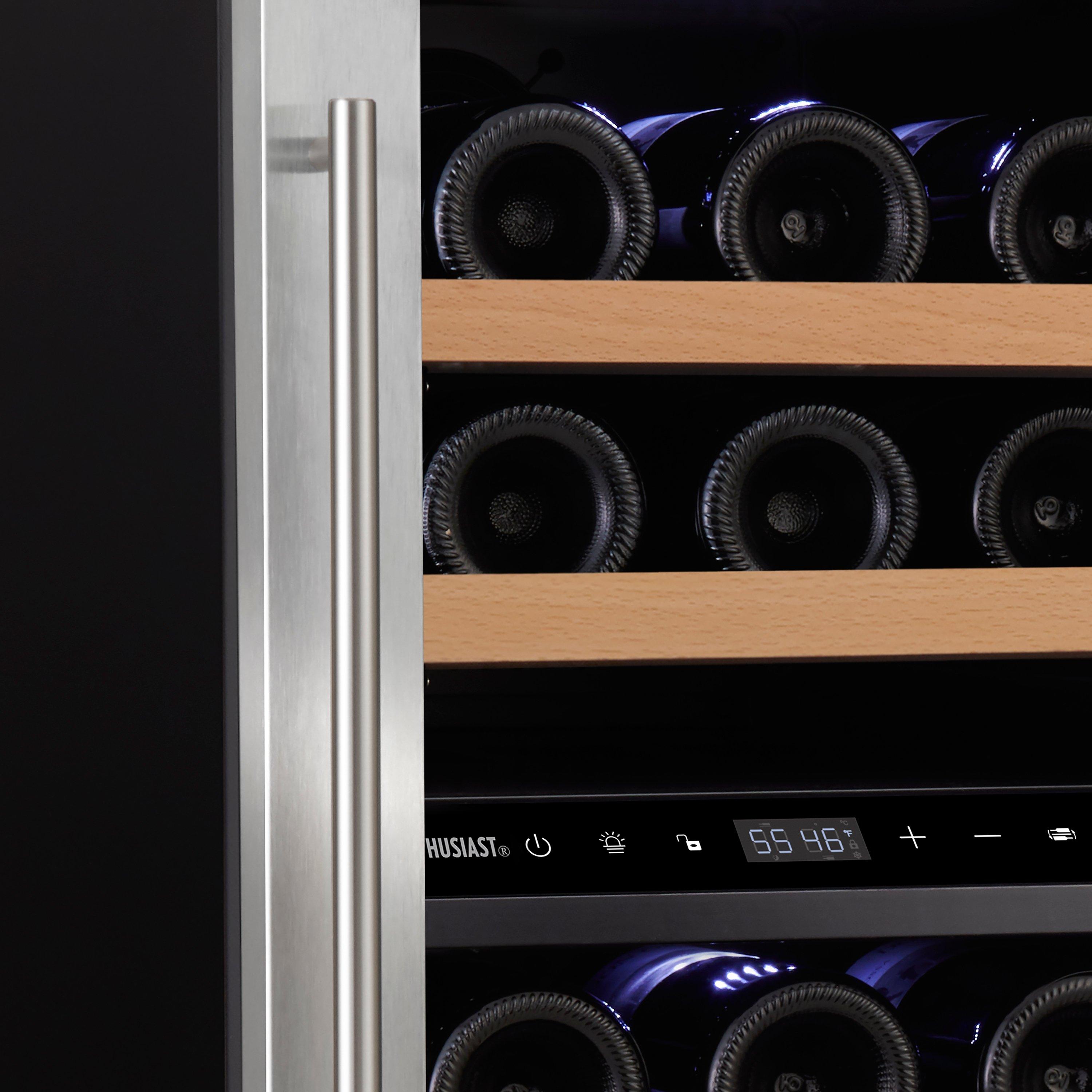 n finity double s dual zone wine cellar