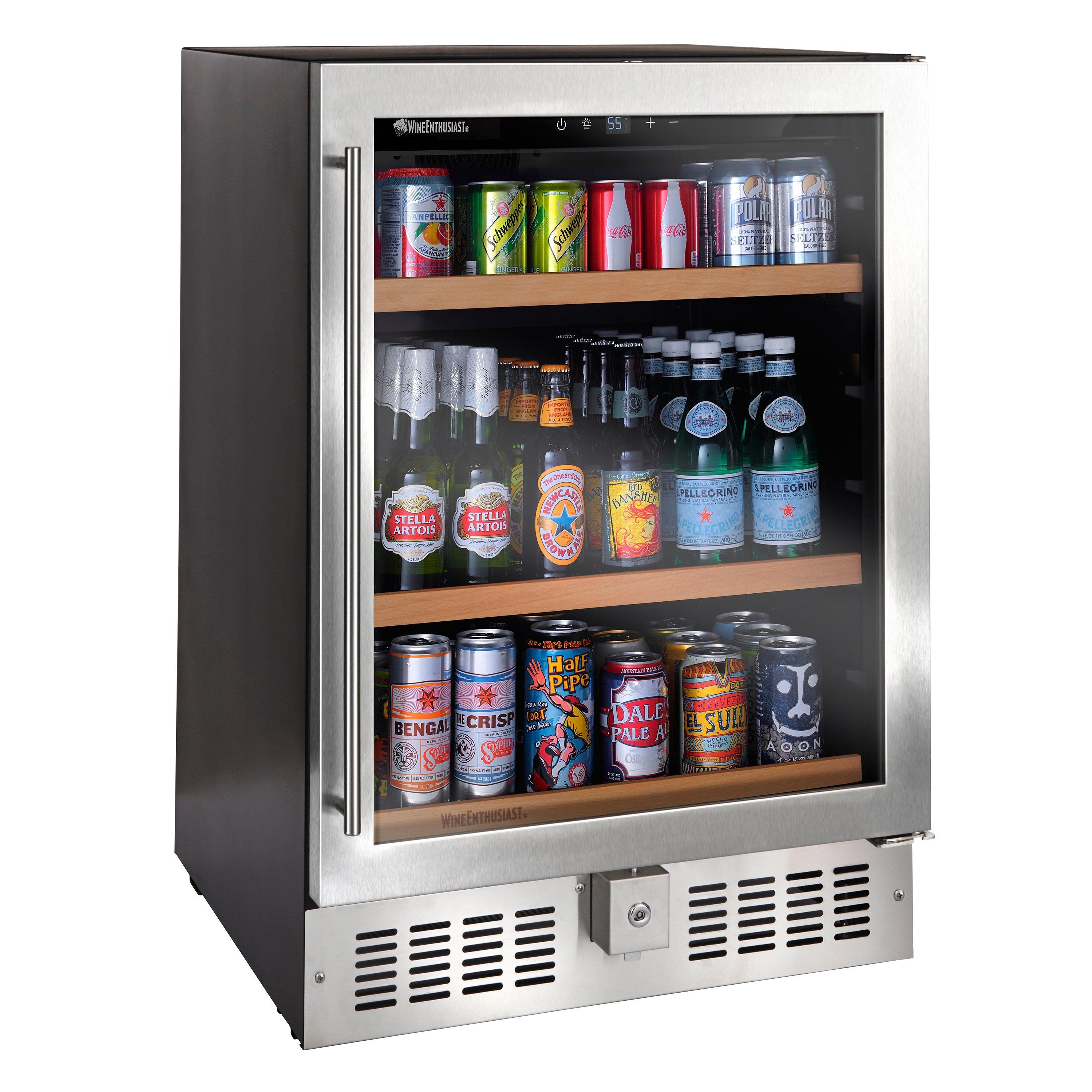 Small Triple Solid Door Beer Beverage And Cool Drinks Back Bar