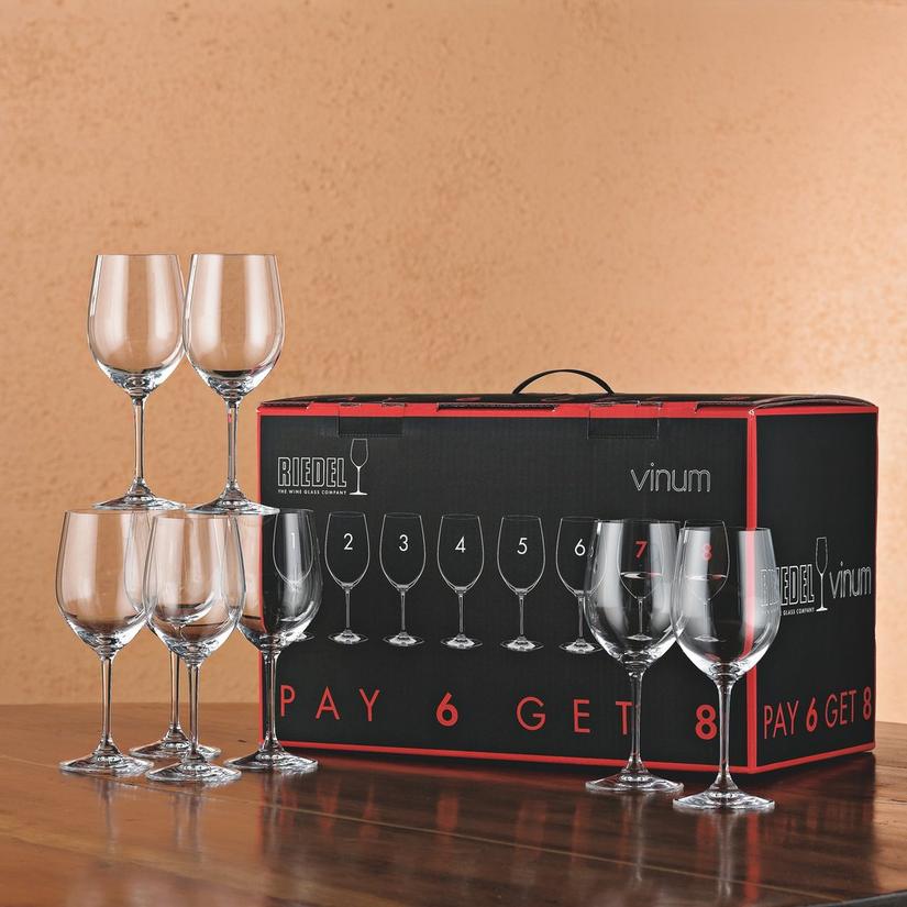 Riedel Vinum Pay 6 Get 8 Chardonnay Glasses (Set of 8)