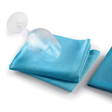 Microfiber Wine Glass Towels (Blue - Set of 4)