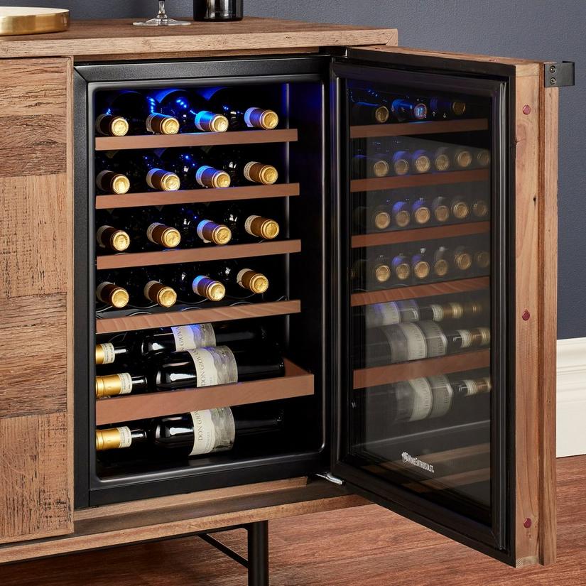 Loire American Oak Wine Credenza with Integrated Wine Coolers