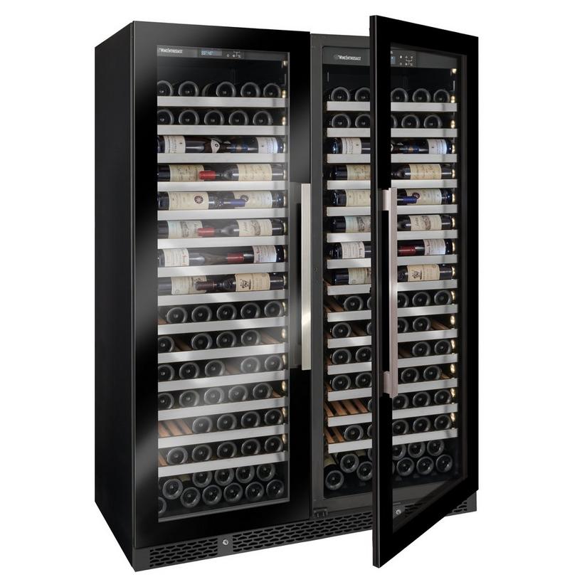 Vinothèque Double Café Single Zone Wine Cellar with Steady Temp Cooling (Edge-To-Edge Glass Door)