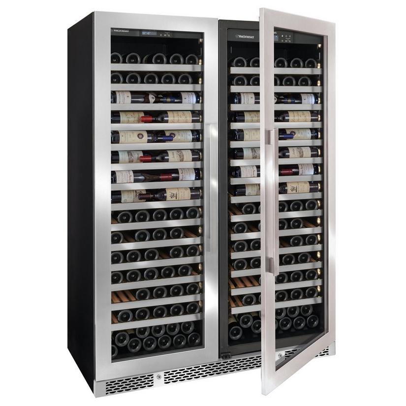 Vinothèque Double Café Single Zone Wine Cellar with Steady Temp Cooling (Stainless Steel Door)
