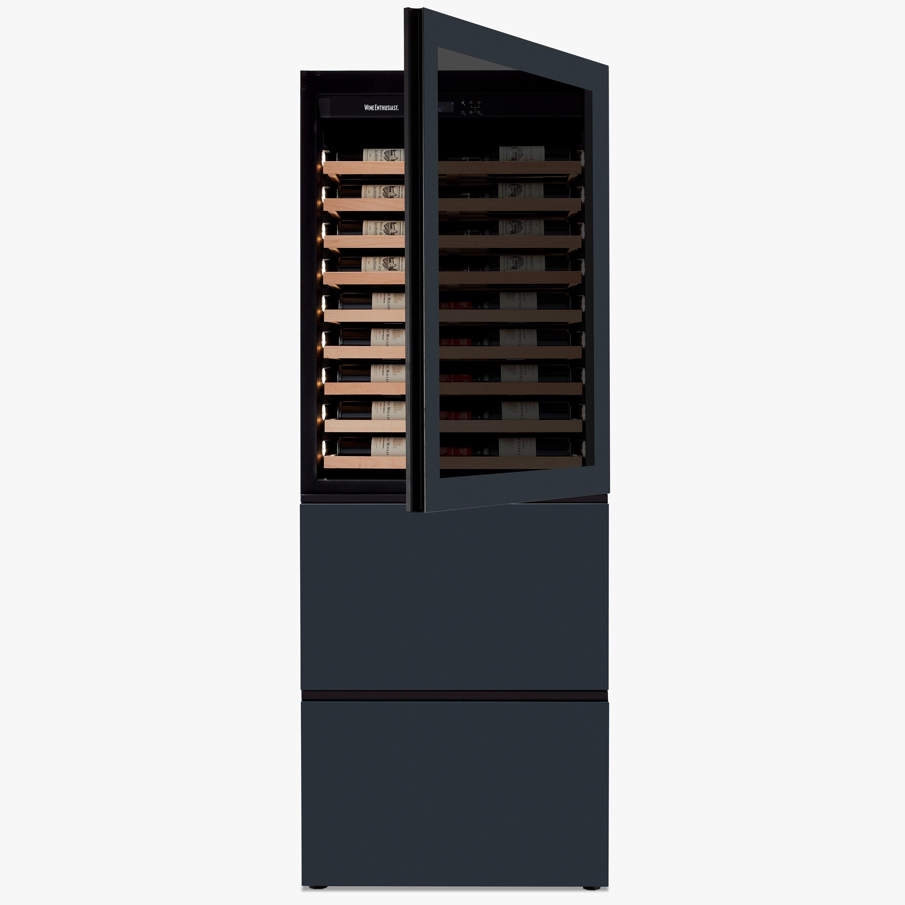 Wine Enthusiast Concierge Smart Wi-Fi Wine Cellar With Dual Drawer Beverage Fridge