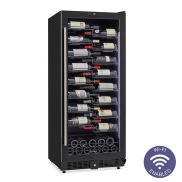 Wine Enthusiast VinoView M 90 Smart Wi-Fi Wine Cellar, Frameless Glass Door