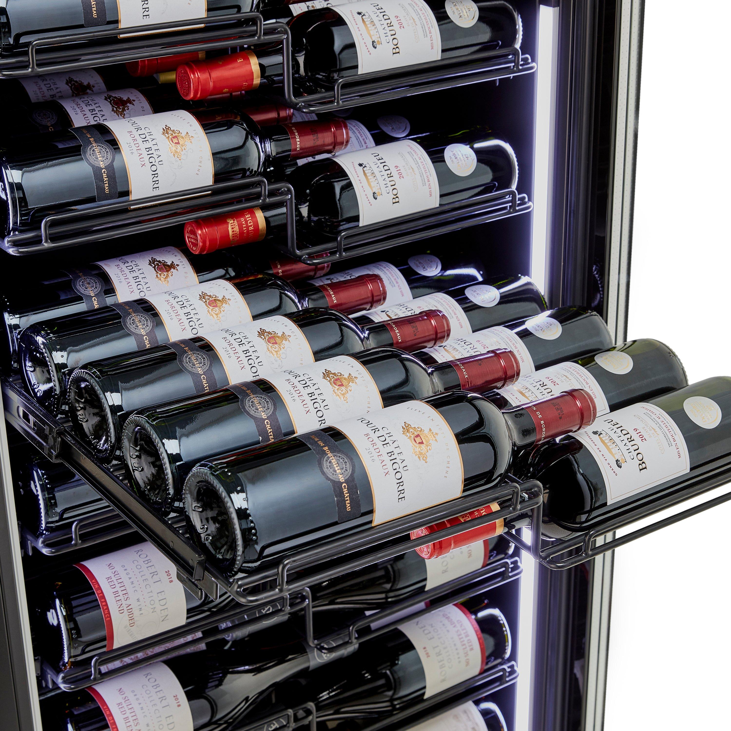 Wine Enthusiast VinoView M 90 Smart WiFi Wine Cellar, Frameless Glass