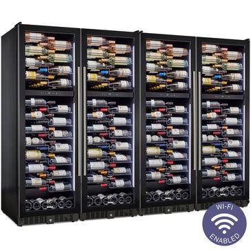 Wine Enthusiast VinoView Quad L 580 Smart Wi-Fi Dual Zone Wine Cellar