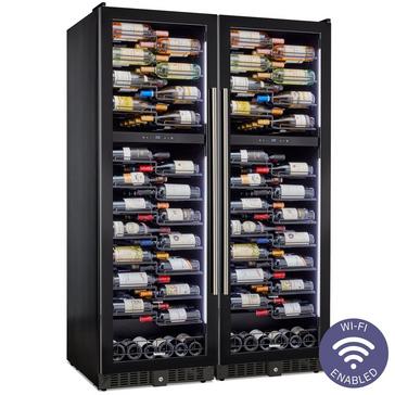 Wine Enthusiast VinoView Double L 290 Smart Wi-Fi Dual Zone Wine Cellar