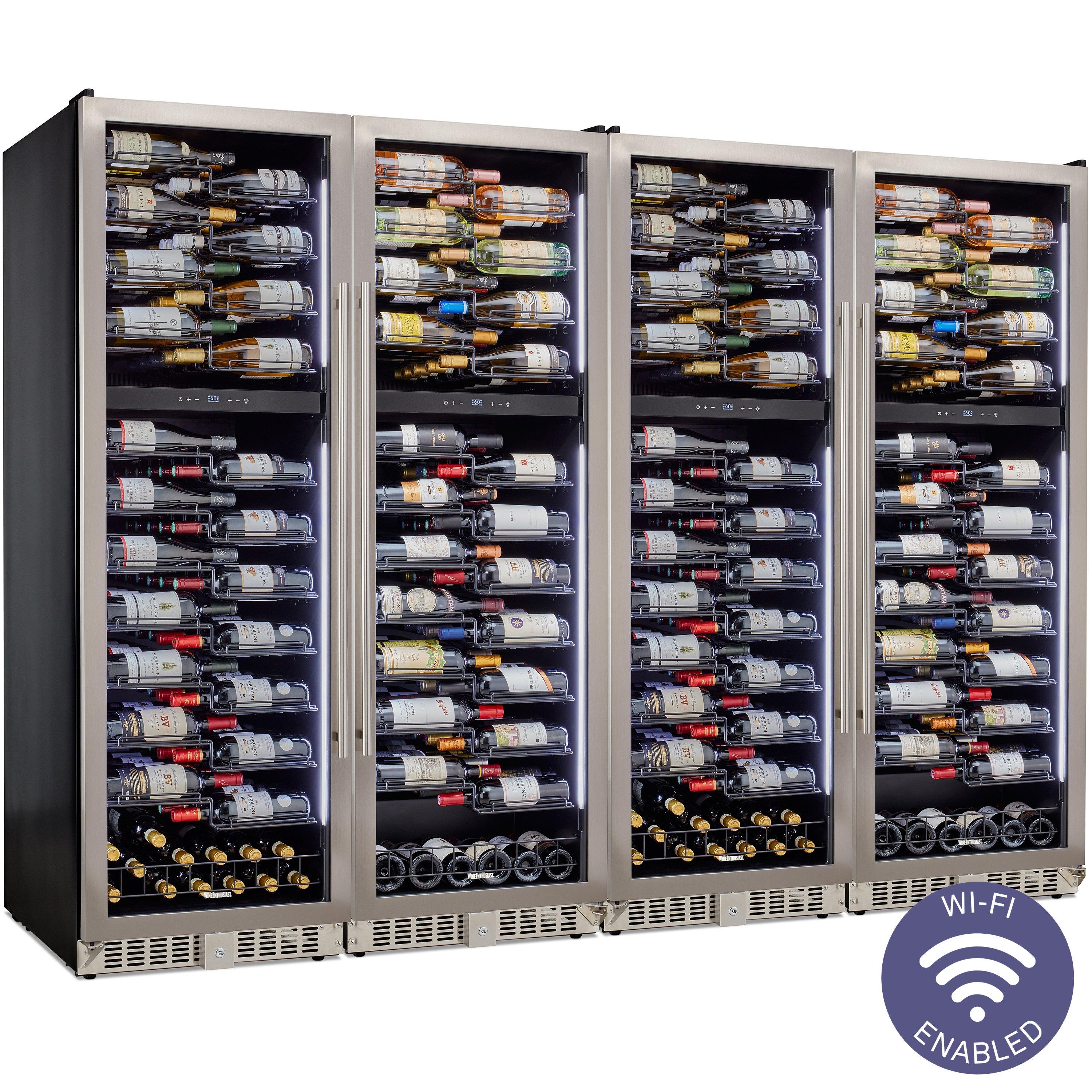 Wine Enthusiast VinoView Quad Dual Zone L 620 Smart WiFi Wine Cellar