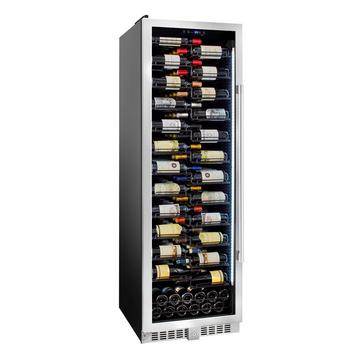 Wine Enthusiast VinoView ® 155-Bottle Wine Cellar with Steady-Temp™ Cooling (Stainless Steel)