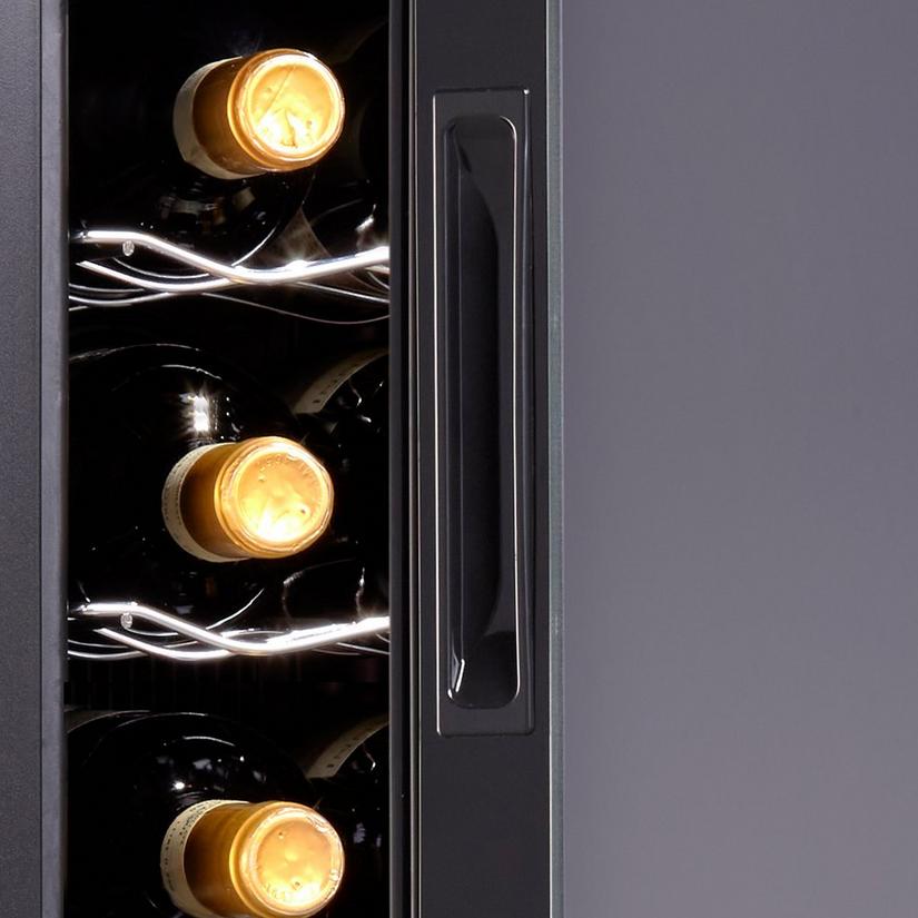 Wine Enthusiast 18-Bottle Slimline Dual Zone Wine Cooler with Upright Bottle Storage