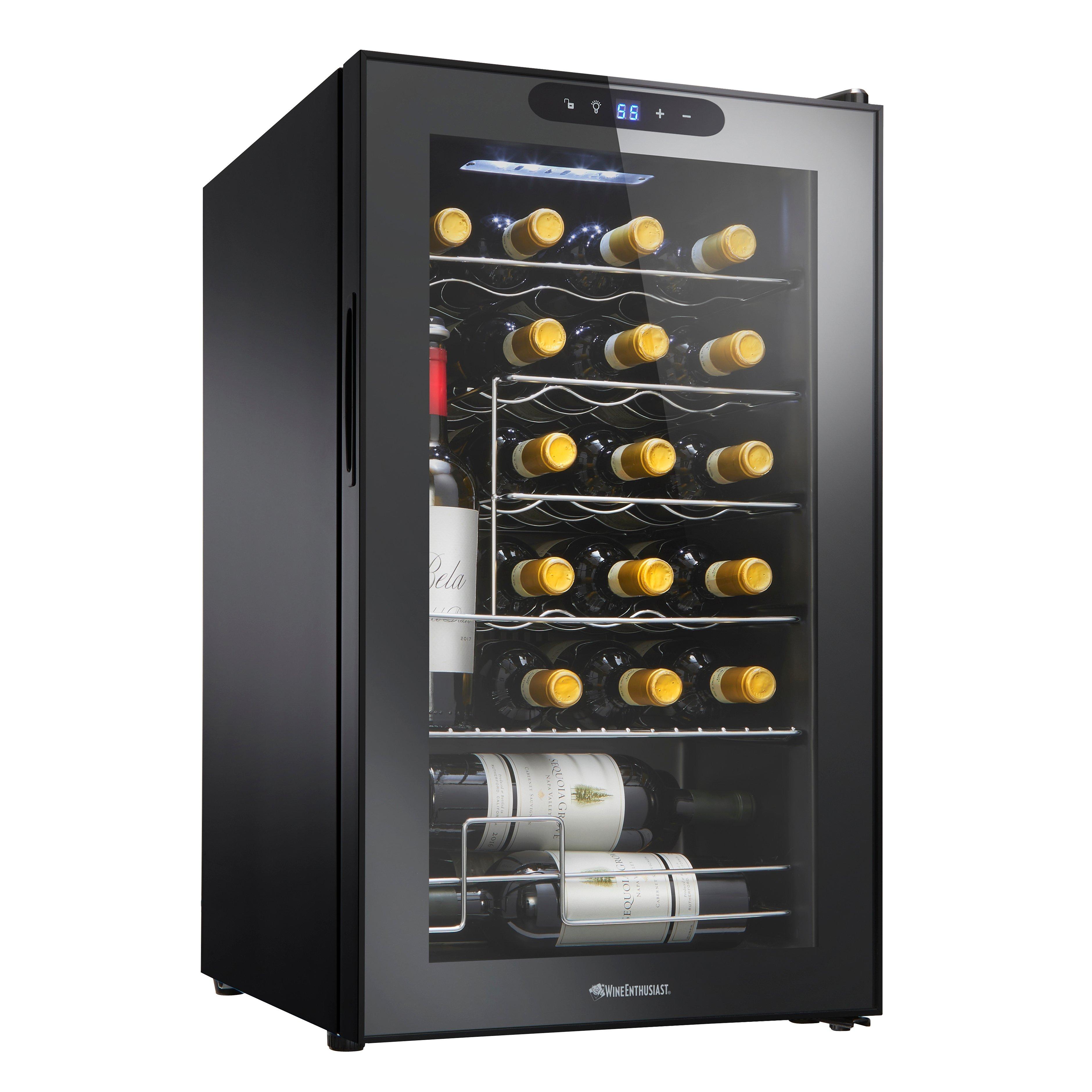 Wine Enthusiast Refrigerador de vino con compresor de zona única de 18  botellas