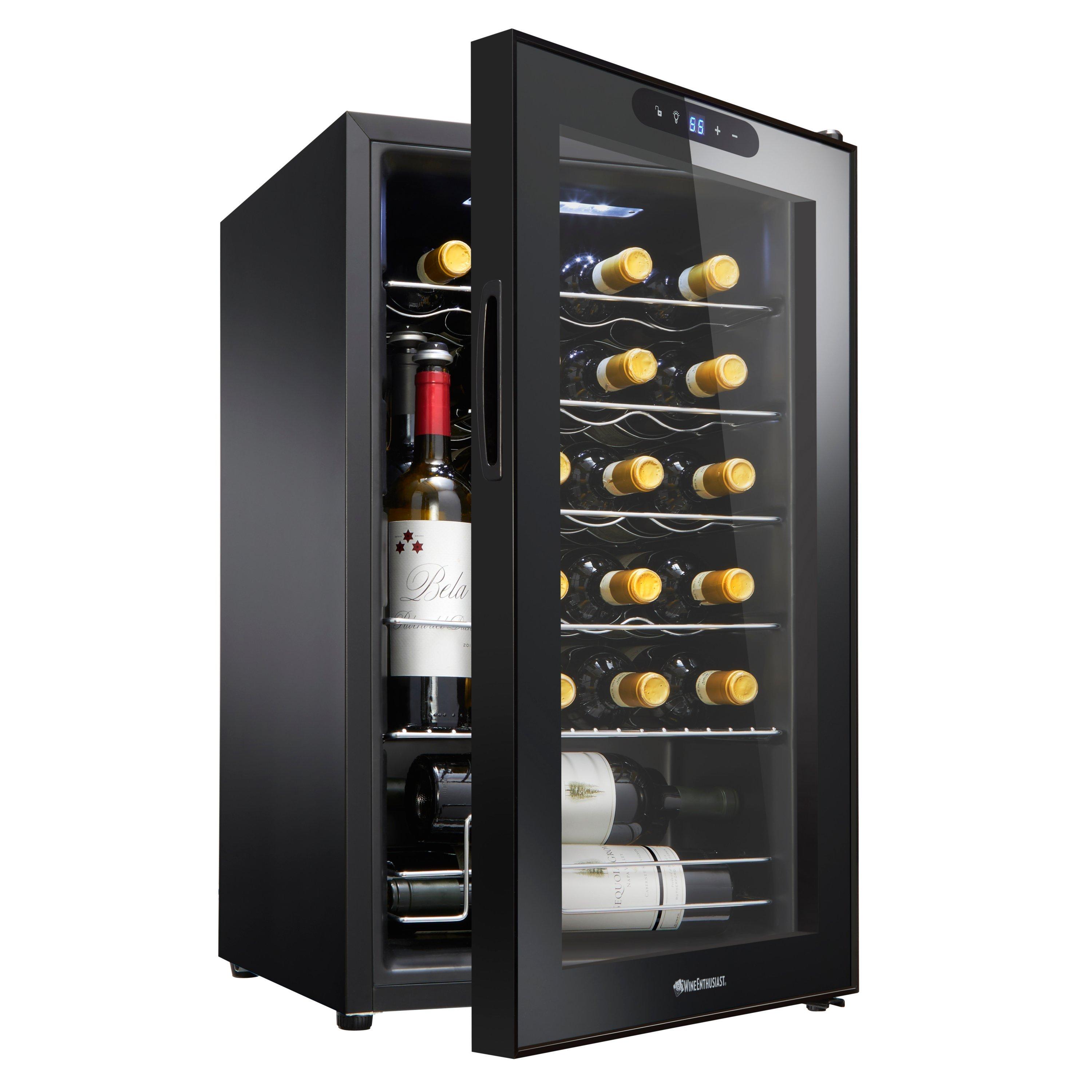 Wine Enthusiast 24Bottle Compressor Wine Cooler with Upright Bottle