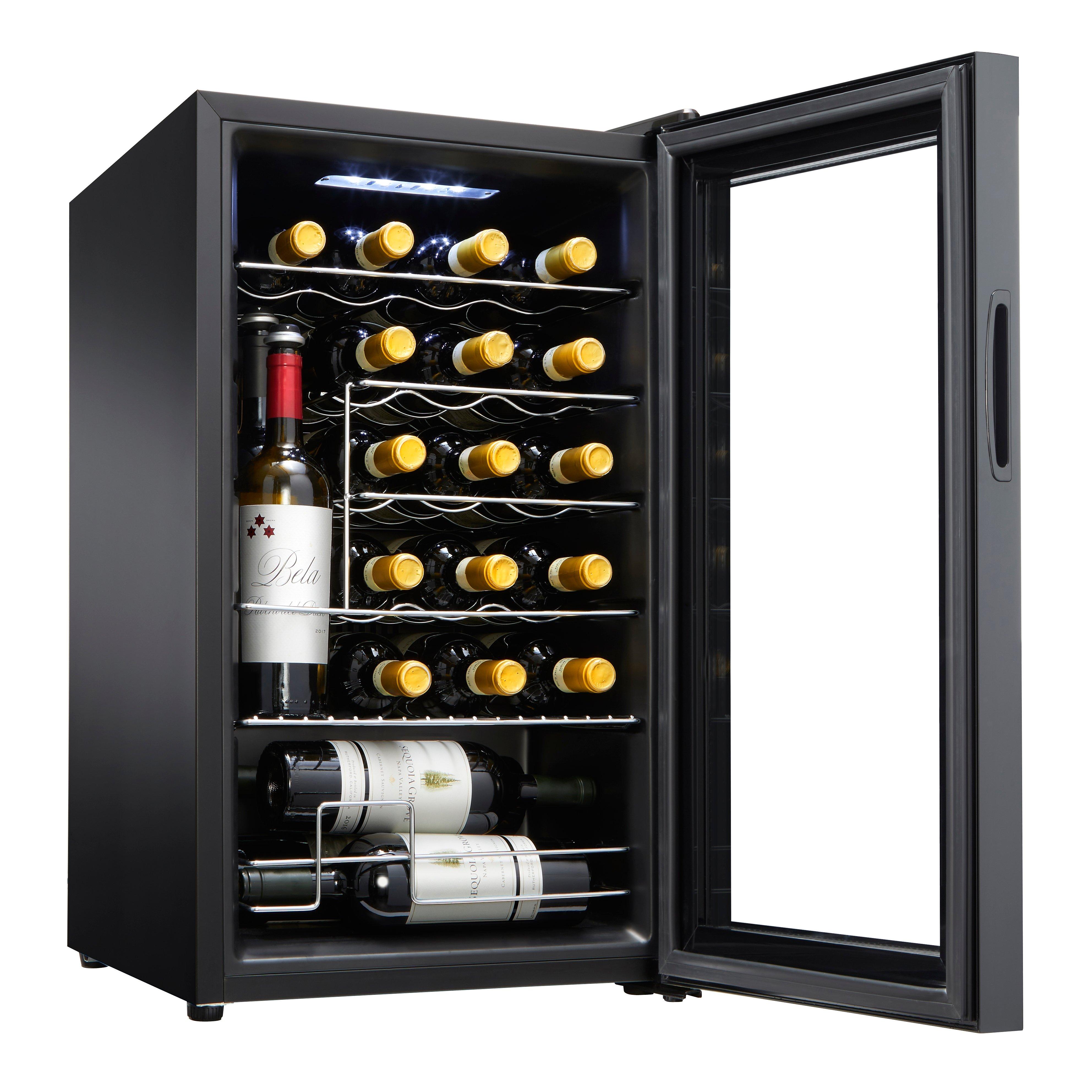 Wine Enthusiast 24 Bottle Compressor Wine Cooler With Upright Bottle Storage Wine Enthusiast 9881