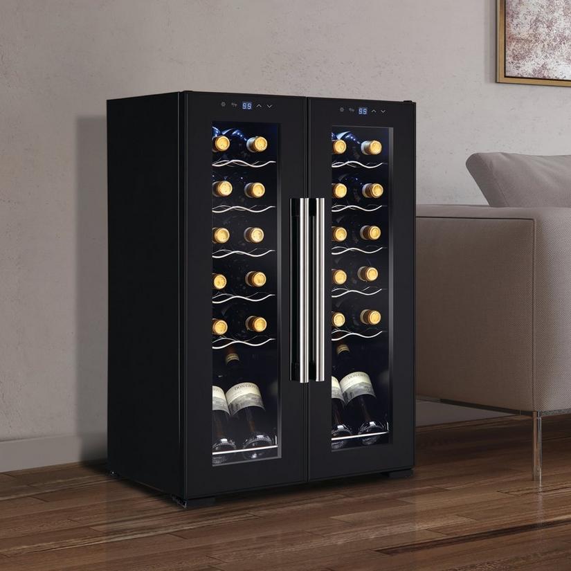 Wine Enthusiast 24-Bottle French Door Dual-Zone Compressor Wine Cooler
