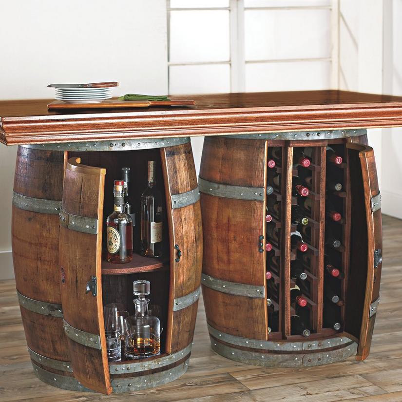 Reclaimed Wine Barrel Bar/Island Set