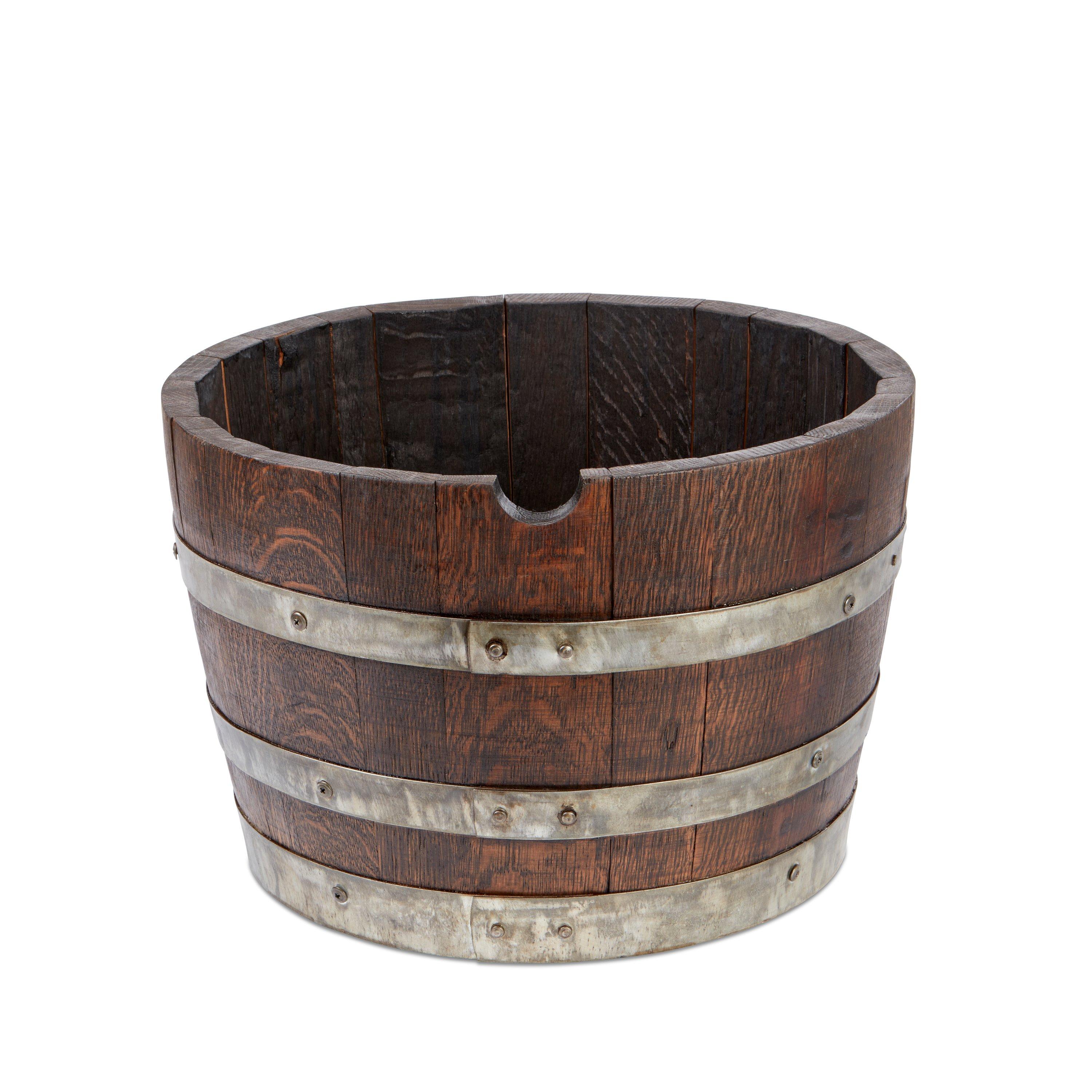 Reclaimed Whiskey Half Barrel Planter Wine Enthusiast 1890