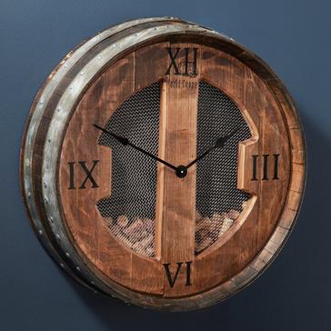 Reclaimed Barrel Cork Catcher Wall Clock