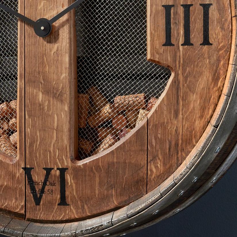 Reclaimed Barrel Cork Catcher Wall Clock