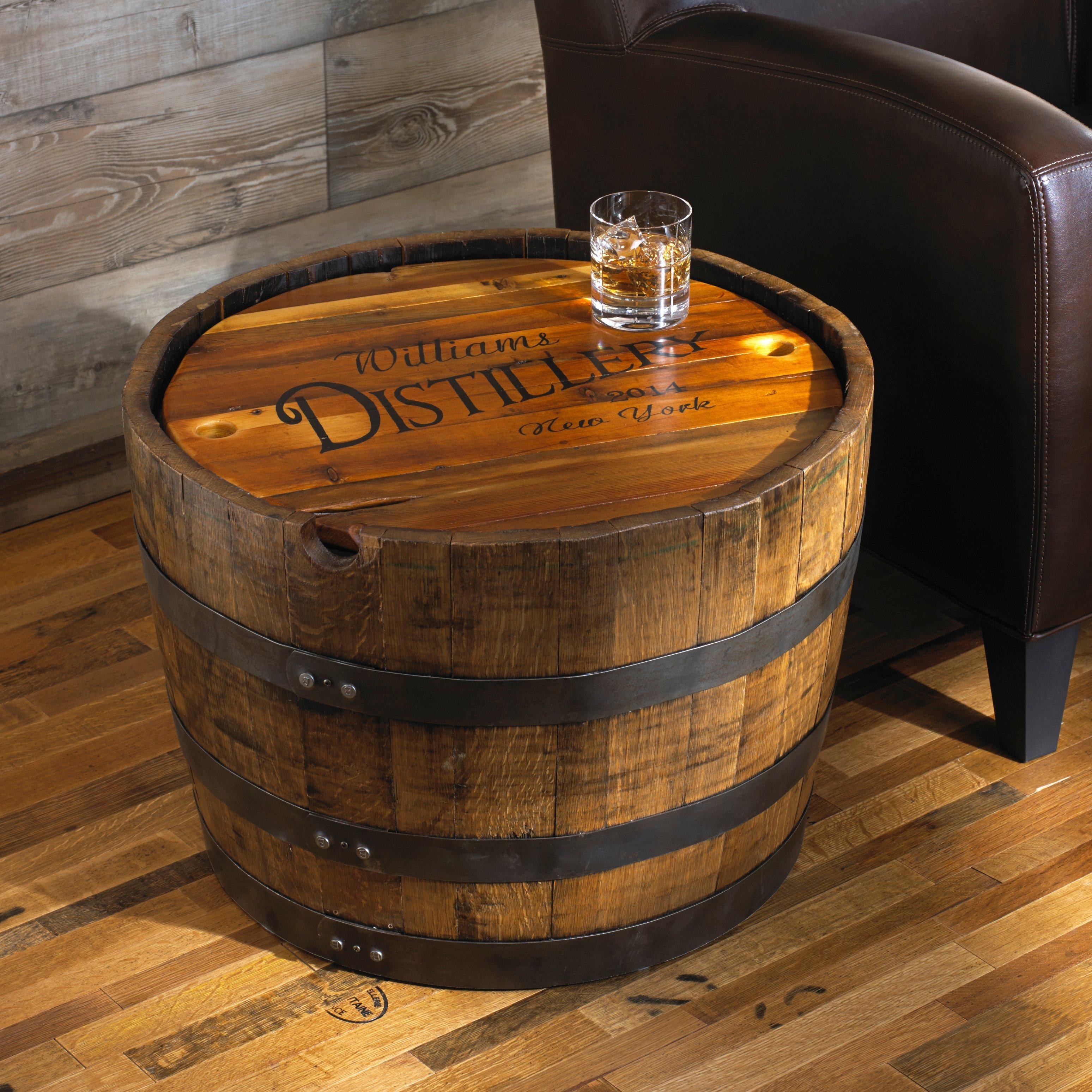 Personalized Whiskey Barrel Table Wine Enthusiast