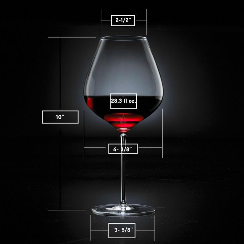 Fusion Air Pinot Noir Wine Glasses (Set of 4)
