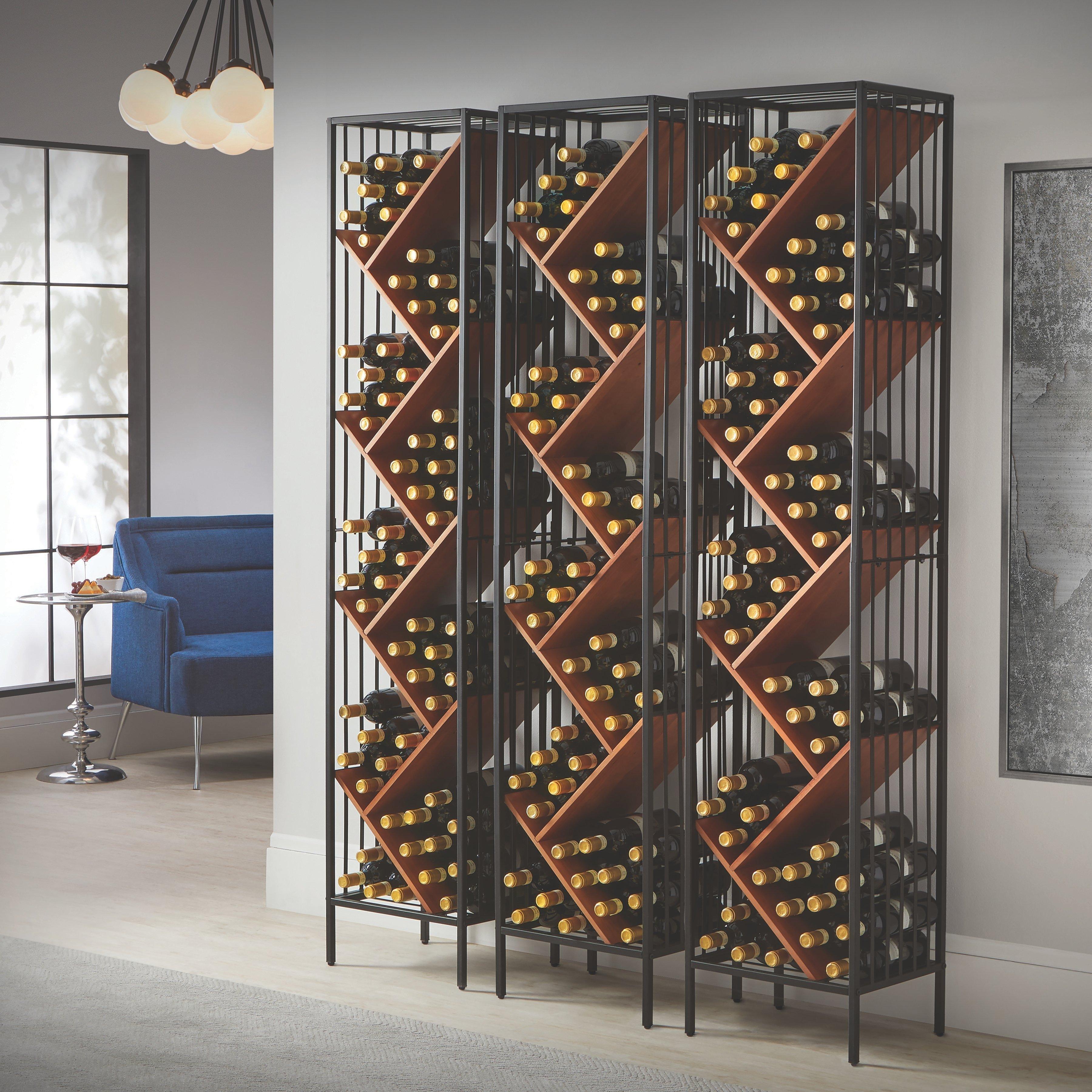 Anjou Modular Metal & Wood Wine Rack - Wine Enthusiast