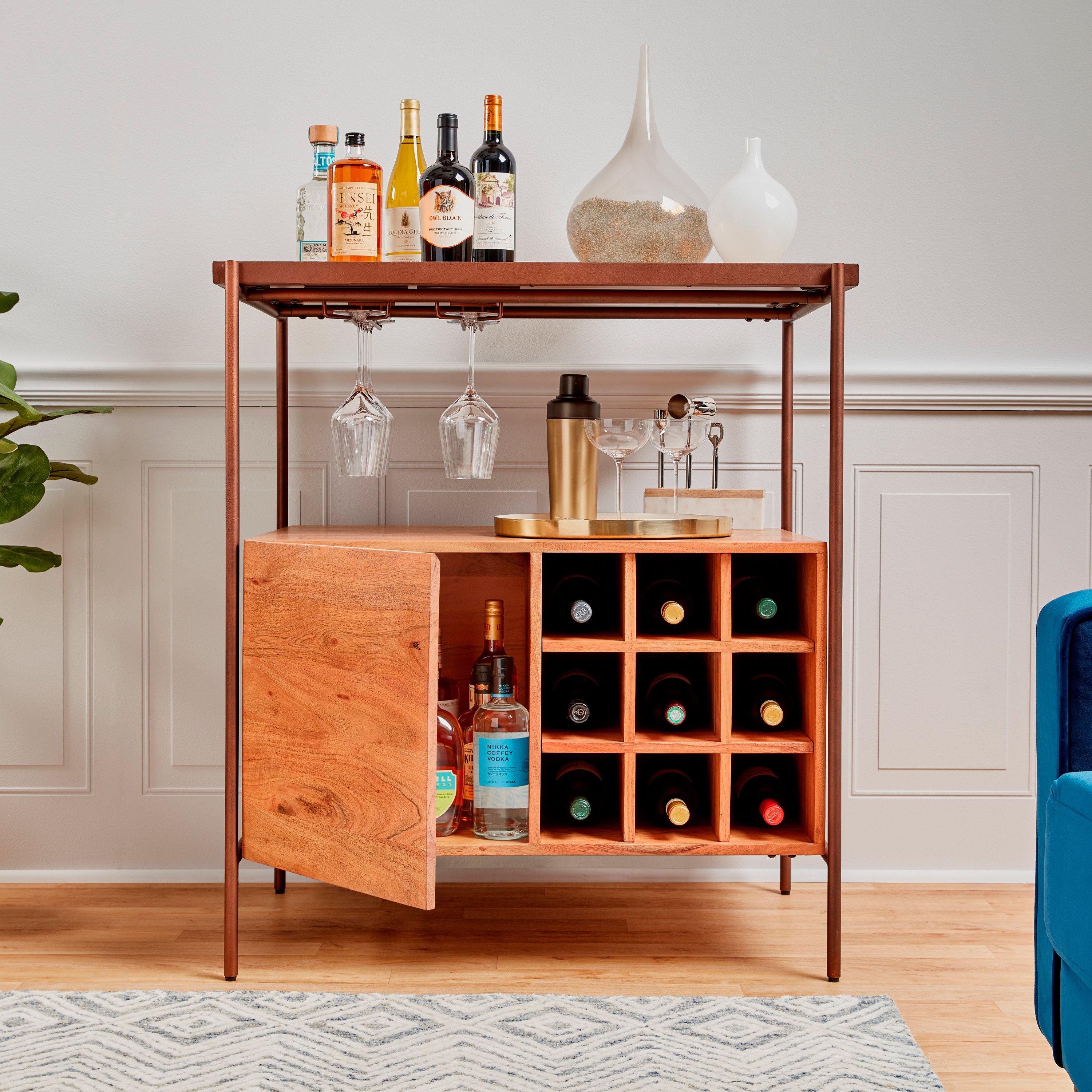 Alsace Bar Console with Optional Wine Cooler - Without Wine Refrigerator
