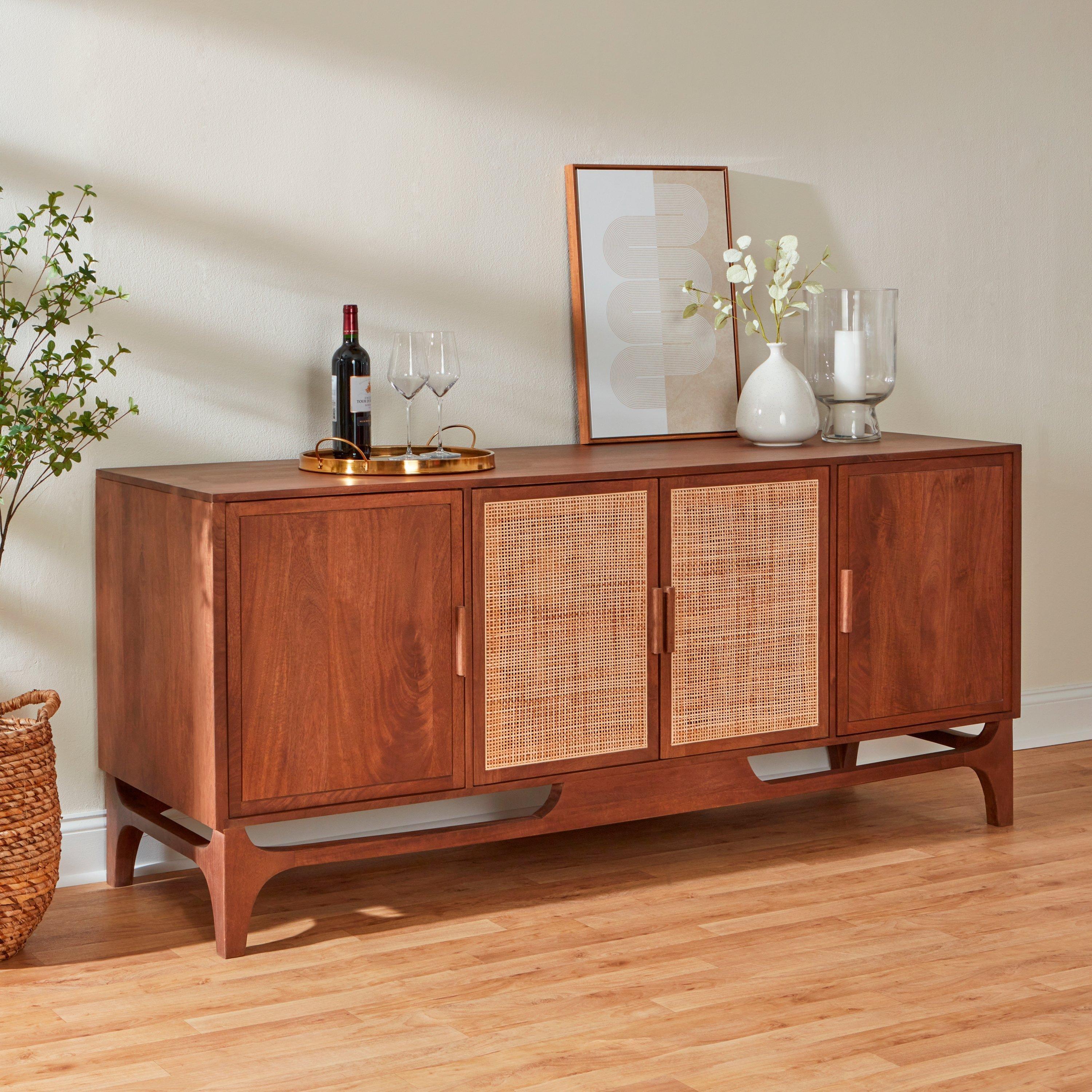 Shelburne 73 Solid Mango Wood Credenza With Cooling Storage Option   3401401K1 2