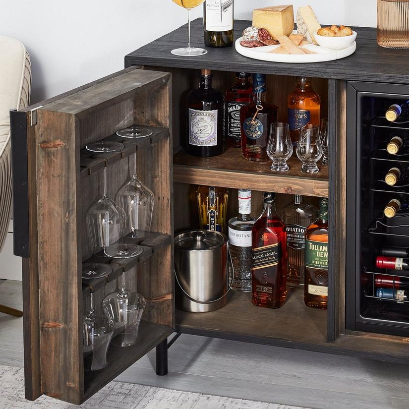 Sancerre Reclaimed Oak Wine Cabinet with Integrated Cooling