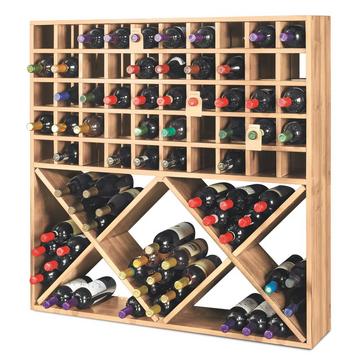 Jumbo Bin Grid 100 Bottle Wine Rack (Unstained)