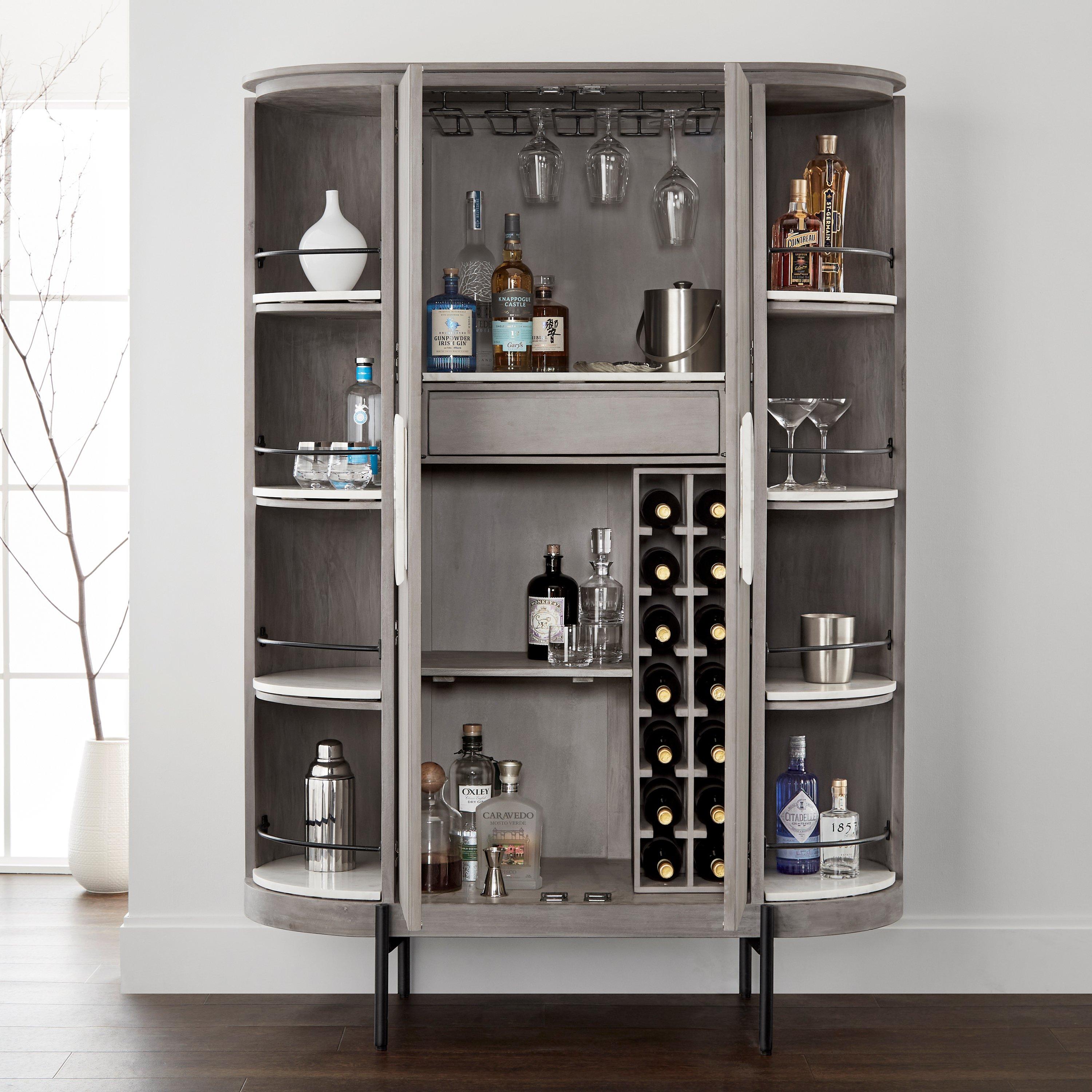 Madeira Bar Cabinet with Cooling Storage Option - Wine Enthusiast